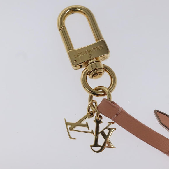 LOUIS VUITTON Rabbit Jeff Key Ring metal Pink M62734 LV Auth 114656
