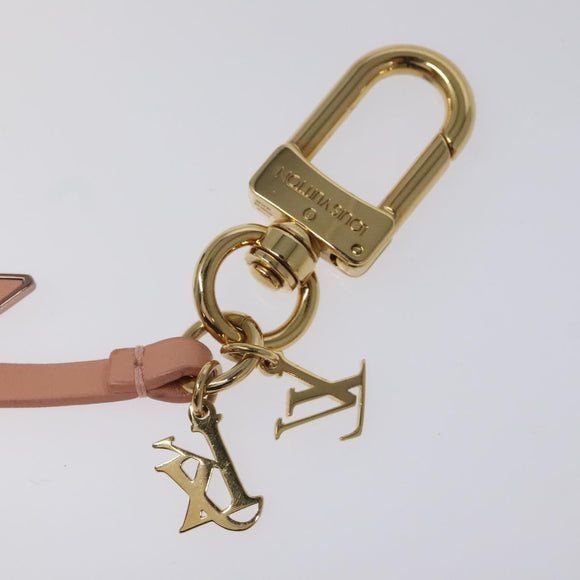 LOUIS VUITTON Rabbit Jeff Key Ring metal Pink M62734 LV Auth 114656