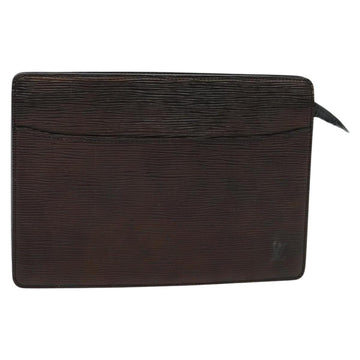 LOUIS VUITTON Epi Pochette Homme Clutch Bag Black Noir M52522 LV Auth 114672