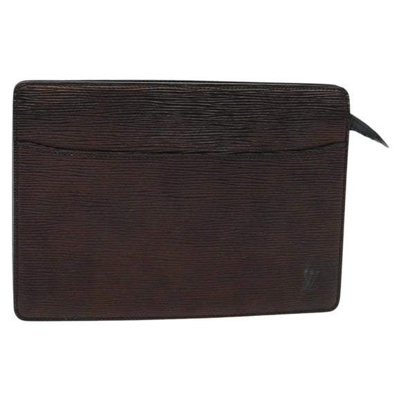 LOUIS VUITTON Epi Pochette Homme Clutch Bag Black Noir M52522 LV Auth 114672