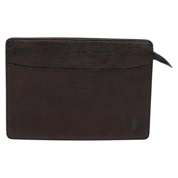 LOUIS VUITTON Epi Pochette Homme Clutch Bag Black Noir M52522 LV Auth 114672