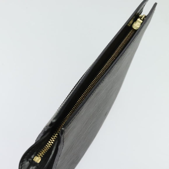 LOUIS VUITTON Epi Pochette Homme Clutch Bag Black Noir M52522 LV Auth 114672