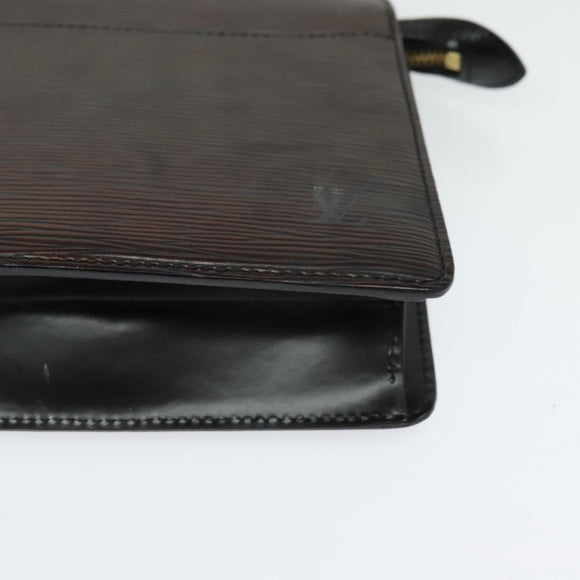 LOUIS VUITTON Epi Pochette Homme Clutch Bag Black Noir M52522 LV Auth 114672