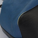 LOUIS VUITTON Epi Petit Noe Shoulder Bag Bicolor Black Blue M44152 Auth 114681-10