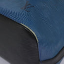 LOUIS VUITTON Epi Petit Noe Shoulder Bag Bicolor Black Blue M44152 Auth 114681-11