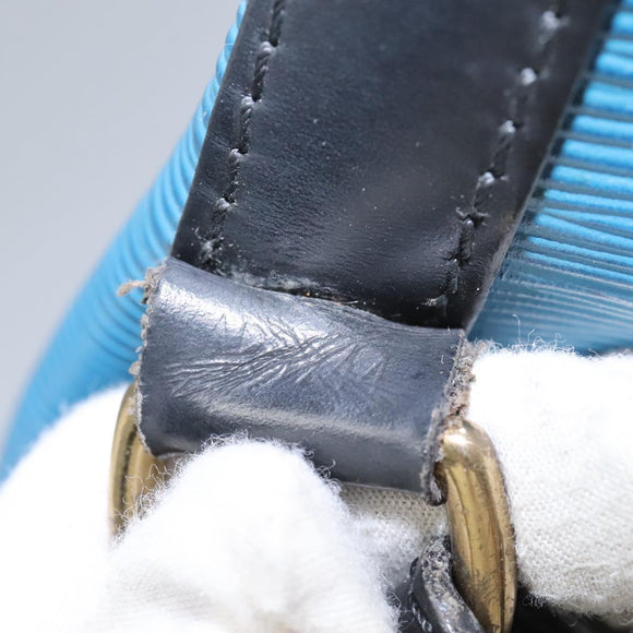 LOUIS VUITTON Epi Petit Noe Shoulder Bag Bicolor Black Blue M44152 Auth 114681