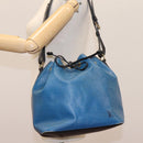 LOUIS VUITTON Epi Petit Noe Shoulder Bag Bicolor Black Blue M44152 Auth 114681-19