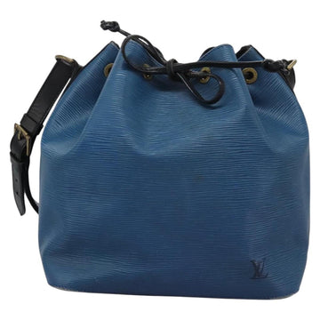 LOUIS VUITTON Epi Petit Noe Shoulder Bag Bicolor Black Blue M44152 Auth 114681 - 0