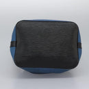 LOUIS VUITTON Epi Petit Noe Shoulder Bag Bicolor Black Blue M44152 Auth 114681-9
