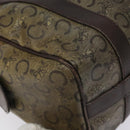 CELINE C Sulky Hand Bag PVC Dark Brown Gold Auth 114689-11