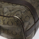 CELINE C Sulky Hand Bag PVC Dark Brown Gold Auth 114689-16