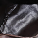 CELINE C Sulky Hand Bag PVC Dark Brown Gold Auth 114689-11