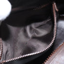 CELINE C Sulky Hand Bag PVC Dark Brown Gold Auth 114689-20