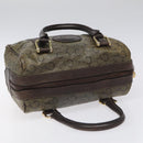 CELINE C Sulky Hand Bag PVC Dark Brown Gold Auth 114689-6