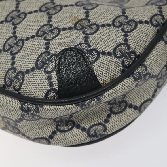 GUCCI GG Supreme Sherry Line Shoulder Bag PVC Navy Red 89 02 066 Auth 114713