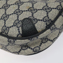 GUCCI GG Supreme Sherry Line Shoulder Bag PVC Navy Red 89 02 066 Auth 114713-14