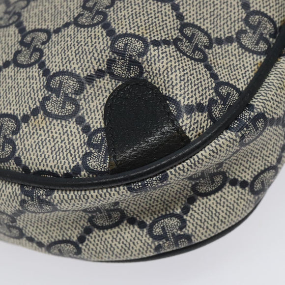 GUCCI GG Supreme Sherry Line Shoulder Bag PVC Navy Red 89 02 066 Auth 114713