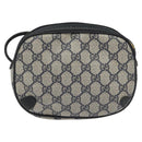 GUCCI GG Supreme Sherry Line Shoulder Bag PVC Navy Red 89 02 066 Auth 114713-2
