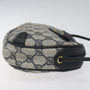 GUCCI GG Supreme Sherry Line Shoulder Bag PVC Navy Red 89 02 066 Auth 114713-4