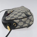 GUCCI GG Supreme Sherry Line Shoulder Bag PVC Navy Red 89 02 066 Auth 114713-5