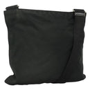 PRADA Shoulder Bag Nylon Black Silver Auth 114724-1