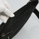 PRADA Shoulder Bag Nylon Black Silver Auth 114724-6