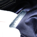 FENDI Zucchino Canvas Hand Bag Navy Silver Auth 114726-12