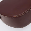 CARTIER Must Line Shoulder Bag Leather Bordeaux Gold Auth 114729-9