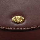 CARTIER Must Line Shoulder Bag Leather Bordeaux Gold Auth 114729-17