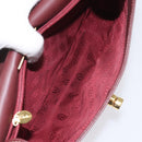 CARTIER Must Line Shoulder Bag Leather Bordeaux Gold Auth 114729-11