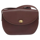 CARTIER Must Line Shoulder Bag Leather Bordeaux Gold Auth 114729-13