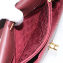 CARTIER Must Line Shoulder Bag Leather Bordeaux Gold Auth 114729-22