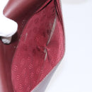 CARTIER Must Line Shoulder Bag Leather Bordeaux Gold Auth 114729-12