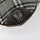 BURBERRY Nova Check Blue Label Shoulder Bag Nylon Gray Auth 114736-9