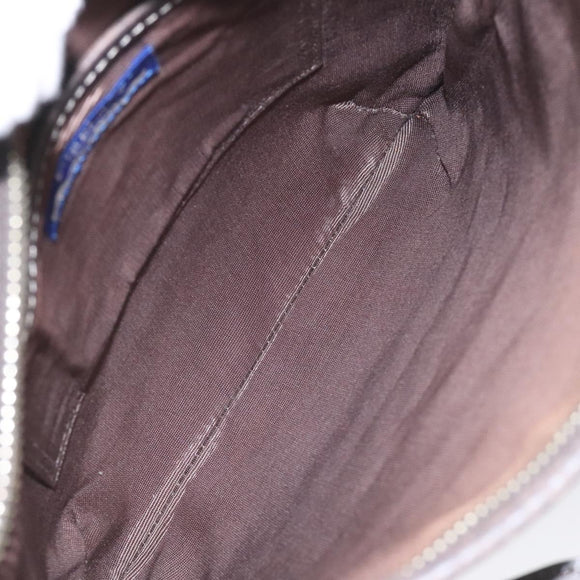 BURBERRY Nova Check Blue Label Shoulder Bag Nylon Gray Auth 114736