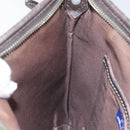 BURBERRY Nova Check Blue Label Shoulder Bag Nylon Gray Auth 114736-19