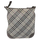 BURBERRY Nova Check Blue Label Shoulder Bag Nylon Gray Auth 114736-2