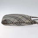 BURBERRY Nova Check Blue Label Shoulder Bag Nylon Gray Auth 114736-3