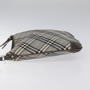 BURBERRY Nova Check Blue Label Shoulder Bag Nylon Gray Auth 114736-4