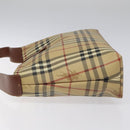 BURBERRY Nova Check Shoulder Bag PVC Beige Auth 114737-4