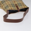 BURBERRY Nova Check Shoulder Bag PVC Beige Auth 114737-7