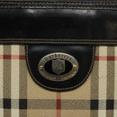 Burberrys Nova Check Tote Bag PVC Leather Beige Gold Auth 114747-17