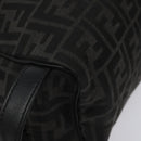 FENDI Zucca Canvas Clutch Bag Black Silver Auth 114748V-14