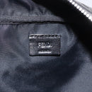 FENDI Zucca Canvas Clutch Bag Black Silver Auth 114748V-17