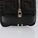 FENDI Zucca Canvas Clutch Bag Black Silver Auth 114748V-7