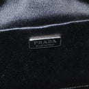 PRADA Beads Hand Bag Satin Cream Auth 114749-15