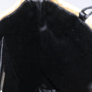 PRADA Beads Hand Bag Satin Cream Auth 114749-17