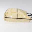 PRADA Beads Hand Bag Satin Cream Auth 114749-4