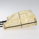 PRADA Beads Hand Bag Satin Cream Auth 114749-5