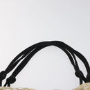 PRADA Beads Hand Bag Satin Cream Auth 114749-8